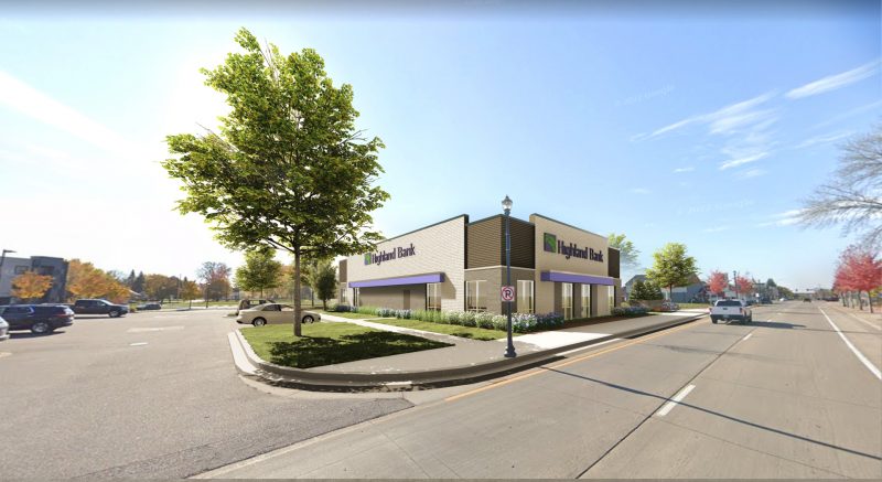Image for Highland Bank Supports Community Redevelopment With New Branch Construction Project